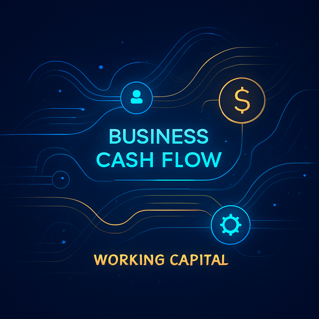 Abstract visualization of business cash flow and working capital